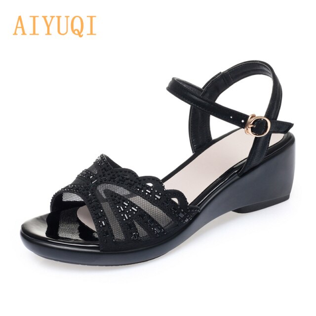 Women's Wedges Pure Color Casual Sandals Ladies