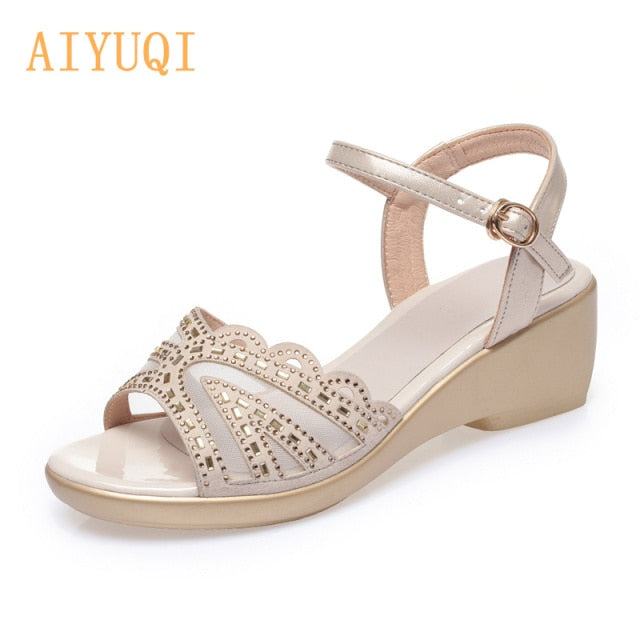 Women's Wedges Pure Color Casual Sandals Ladies