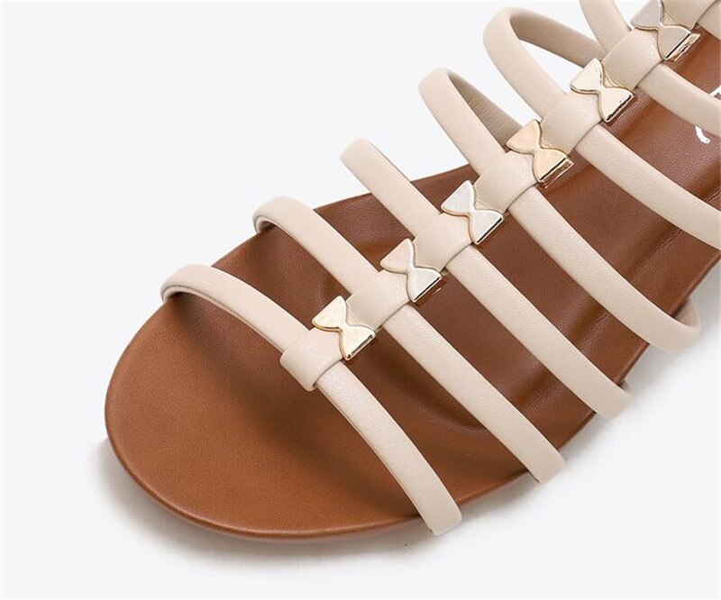 Fashion Casual Slippers Comfortable Flat Bottomed Toe Women Sandals