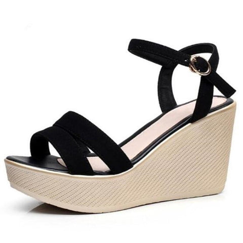 Fashion women summer sandals wedge women platform sandals genuine leather
