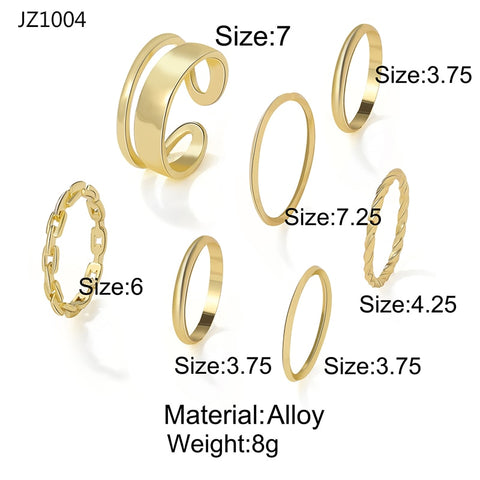 Fashion Gold Joint Knuckle Rings Twist Minimalist Simple