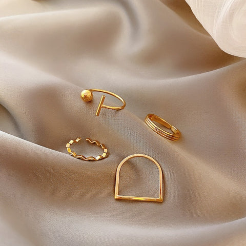 Fashion Gold Joint Knuckle Rings Twist Minimalist Simple