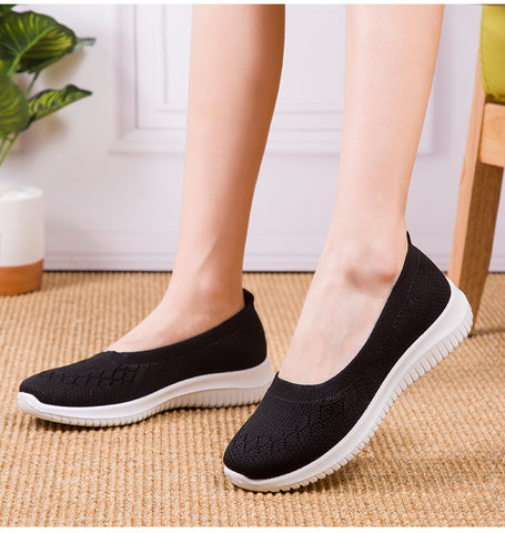 Casual Shoes Light Sneakers Breathable Mesh knitted Vulcanized Outdoor Slip-On