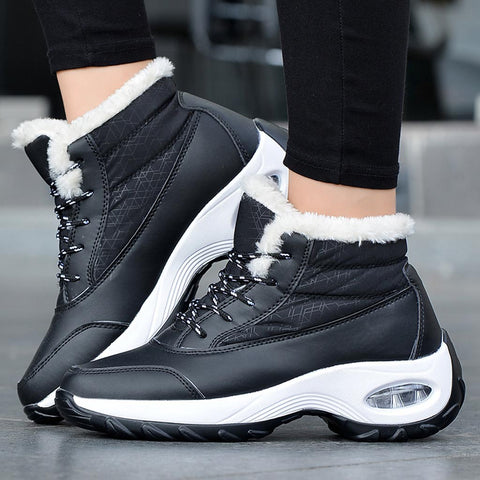 Plush Lightweight Women's Shoes with Platform Fashionable Womens Sneakers