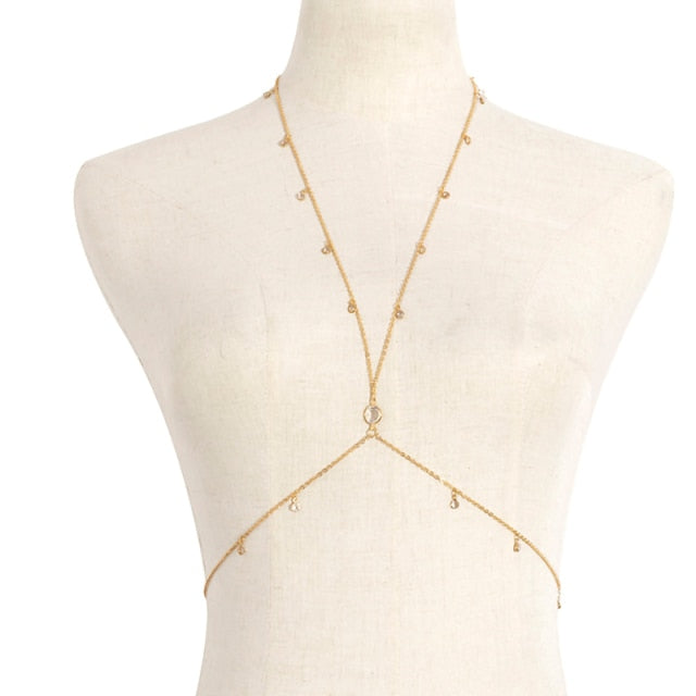 Simple Style Chain Necklace Belly Body Chain Fashion Body Chain Jewelry