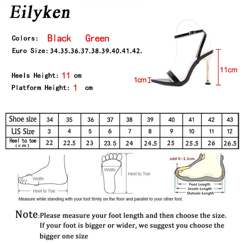 High Heels 11CM Sandals Pointed Toe Female Shoes Sandalias de mujer