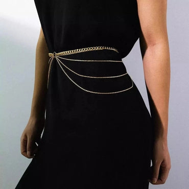 PuRui Multi Layer Waist Chain Belt Belly Chain Fashion Jewelry