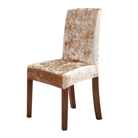 Velvet Dining Chair Cover Elastic Stretch Chair Slipcover