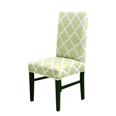 Geometric Style Stretch Spandex Removable Dining Room Chair Covers