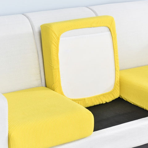 thick sofa seat cover cushion cover solid color soft stretch slipcovers
