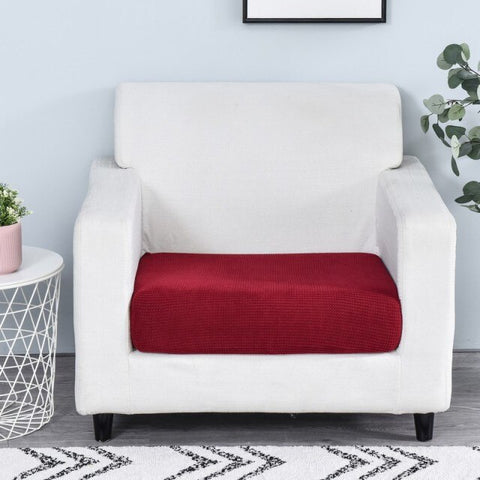 thick sofa seat cover cushion cover solid color soft stretch slipcovers