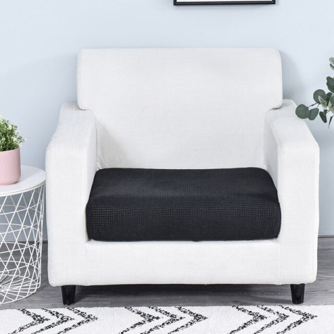 thick sofa seat cover cushion cover solid color soft stretch slipcovers