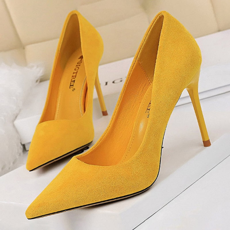 Pumps Suede High Heels Shoes Fashion Office Shoes Stiletto Party Shoes