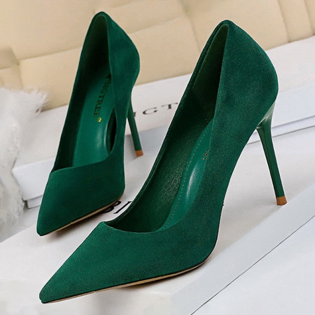 Pumps Suede High Heels Shoes Fashion Office Shoes Stiletto Party Shoes