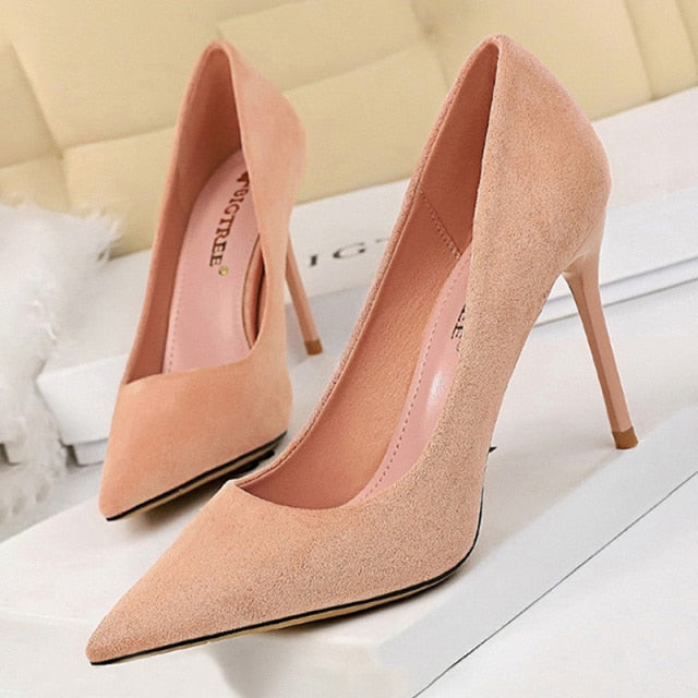 Pumps Suede High Heels Shoes Fashion Office Shoes Stiletto Party Shoes