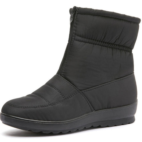 Women boots winter shoes women snow boots with zipper plush inside botas
