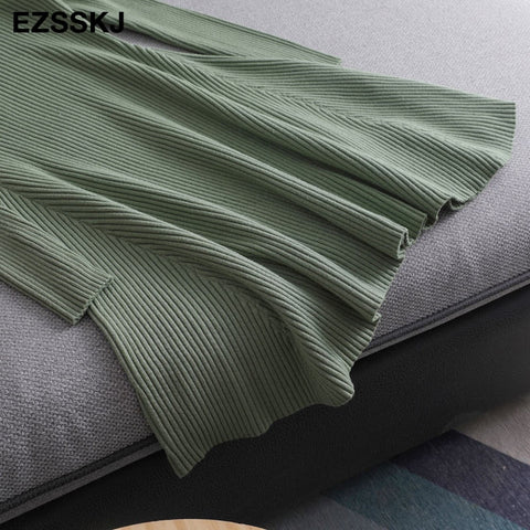 basic short A line thick sweater dress elegant knit