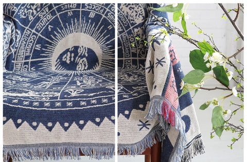 Europe Style Sofa Throw Blanket Cotton Thread Knitted Blanket