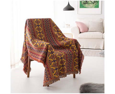 Europe Style Sofa Throw Blanket Cotton Thread Knitted Blanket