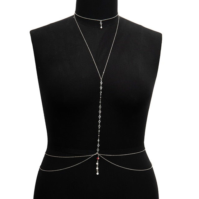 Simple Style Chain Necklace Belly Body Chain Fashion Body Chain Jewelry