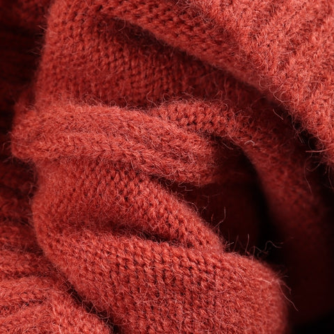 Vertical Stripe Women Sweaters Thick Warm Cashmere Turtleneck
