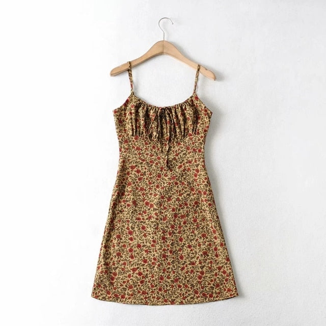 Strap Sleeveless Print Boho Summer Dress Long Women Floral