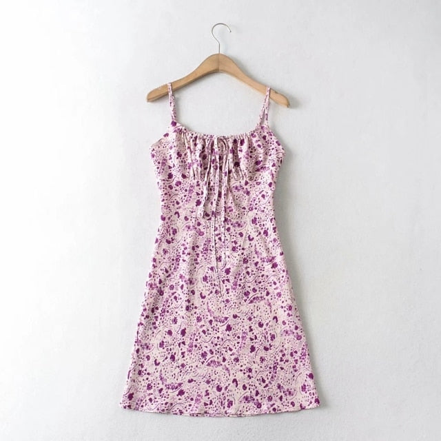 Strap Sleeveless Print Boho Summer Dress Long Women Floral