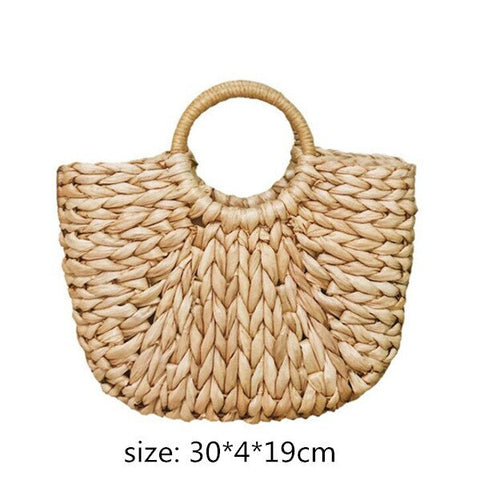 Multi-styles Straw Bags Handmade Woven Beach  Bohemia