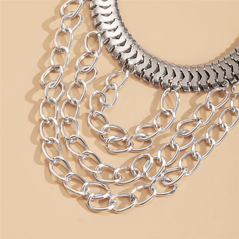 Multi Layered Link Chain Tassel Bracelets Anklets Chunky Jewelry