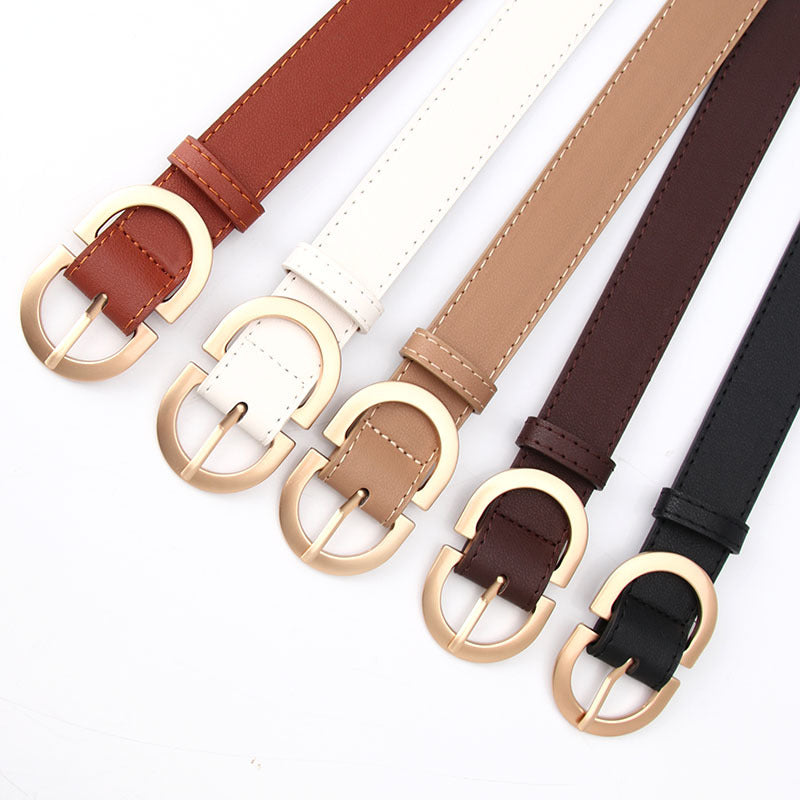 Leather Belts for Women Fashion Jeans Classic Retro Simple