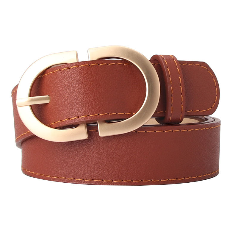 Leather Belts for Women Fashion Jeans Classic Retro Simple