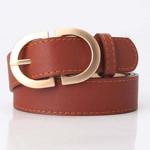 Leather Belts for Women Fashion Jeans Classic Retro Simple