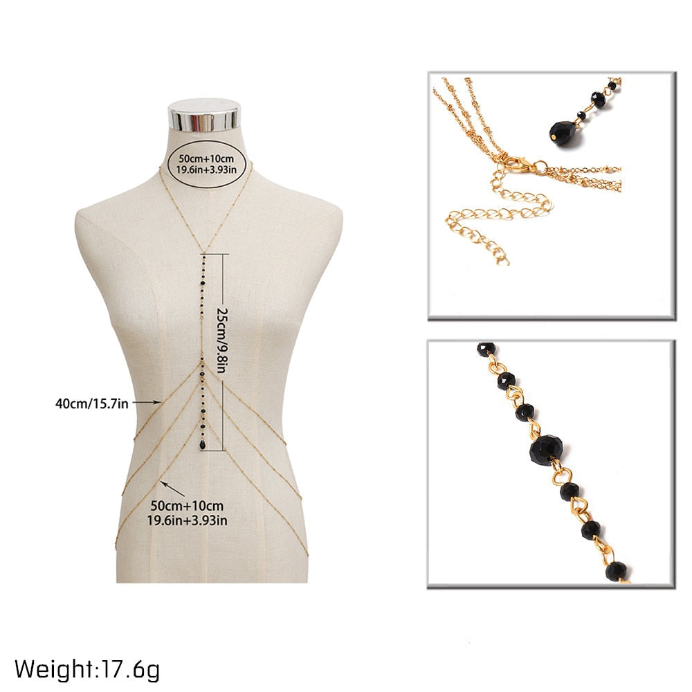 Simple Style Chain Necklace Belly Body Chain Fashion Body Chain Jewelry