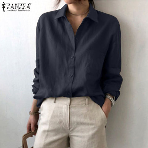 Casual Loose OL Shirts Spring Autumn Long Sleeve Business Blouse