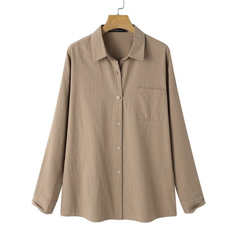 Casual Loose OL Shirts Spring Autumn Long Sleeve Business Blouse