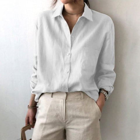 Casual Loose OL Shirts Spring Autumn Long Sleeve Business Blouse