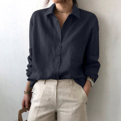Casual Loose OL Shirts Spring Autumn Long Sleeve Business Blouse