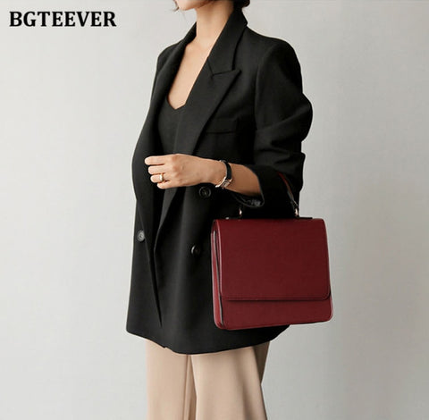 Fashion Notched Collar Blazer Loose Double Breasted Suits Jackets