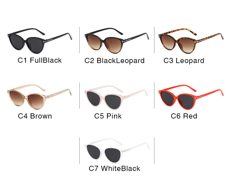 Cateye Sunglasses  Retro Small Cat Eye Sun Glasses Brand Designer Colorful