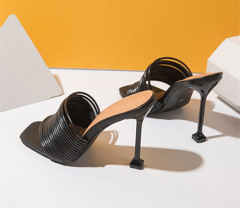 Dress Shoes Fashion Outside Dames Slippers Shape PU Leather