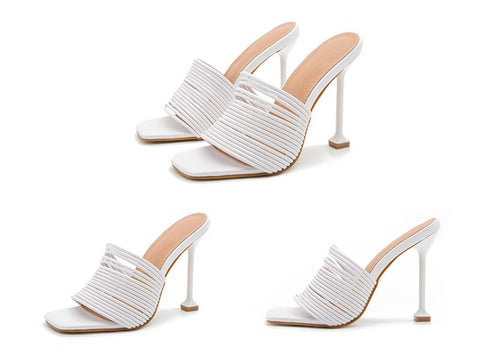 Dress Shoes Fashion Outside Dames Slippers Shape PU Leather