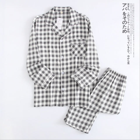 leaf pajama sets women 100% gauze cotton long sleeve casual sleepwear
