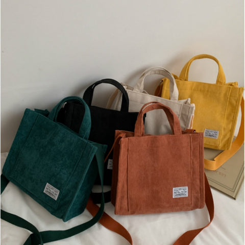 Designer Handbag Corduroy Ladies Bag Trend Single