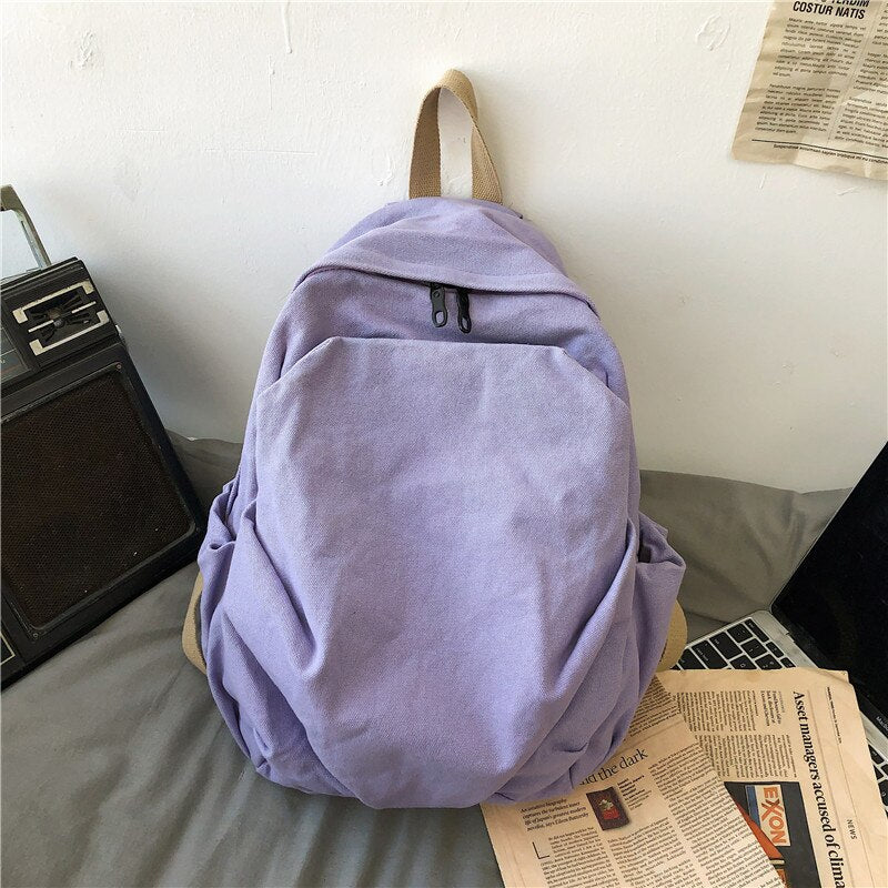 Casual Fashion Backpack New Women Backpack Canvas