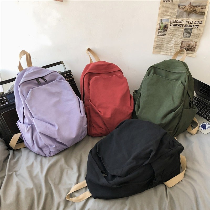 Casual Fashion Backpack New Women Backpack Canvas