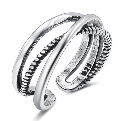 Minimalist Geometric Chain Joint Ring Trendy Fashion