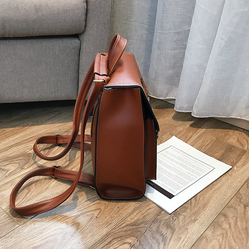 Vintage Backpack Female Pu Leather Bag Backpack Fashion