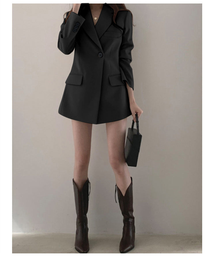 Blazer Jacket Office Lady Casual Slim Suit Blazers Coat Solid Work