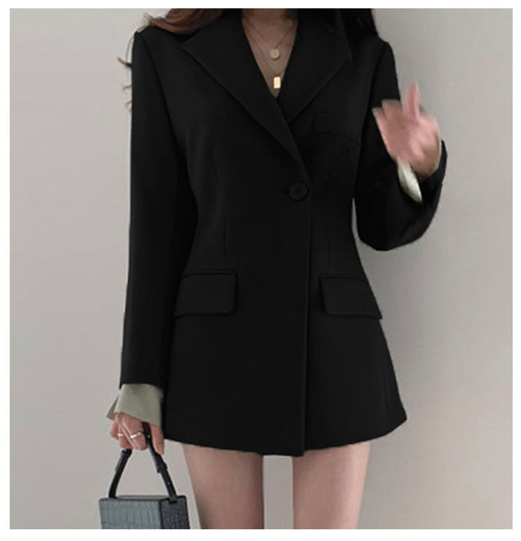 Blazer Jacket Office Lady Casual Slim Suit Blazers Coat Solid Work