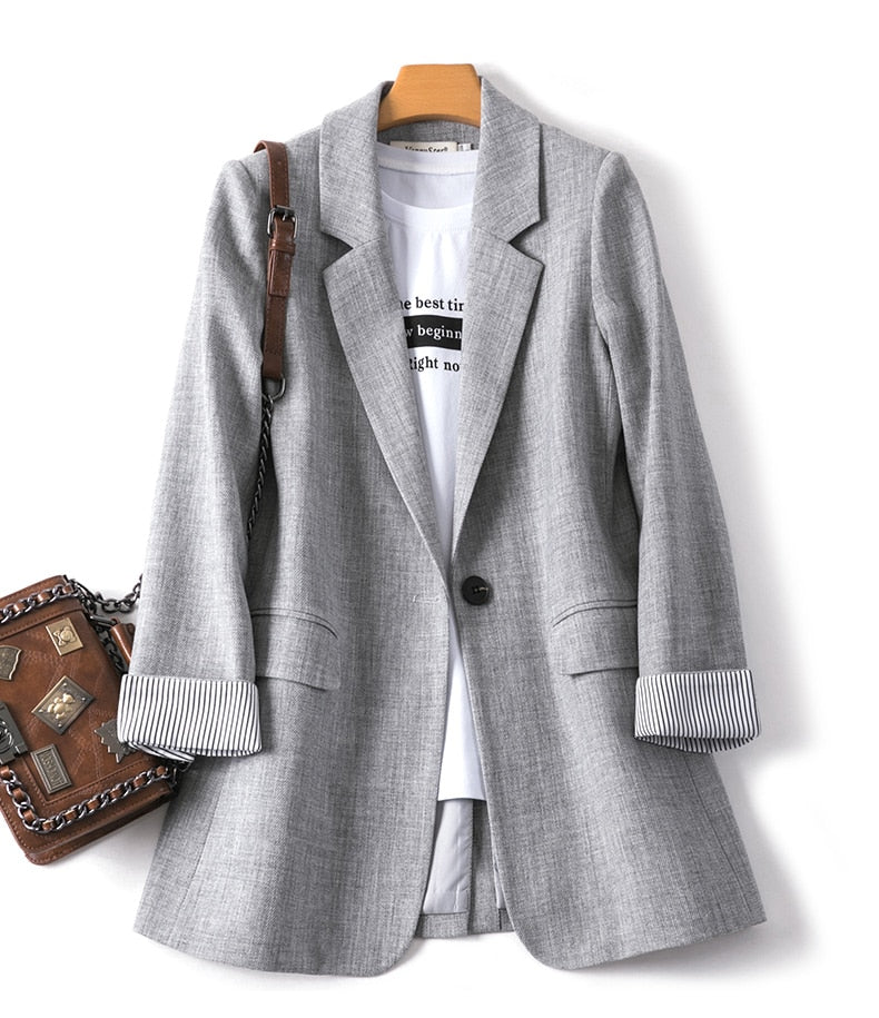 Fashion Business Plaid Suits Women Work Office Blazer